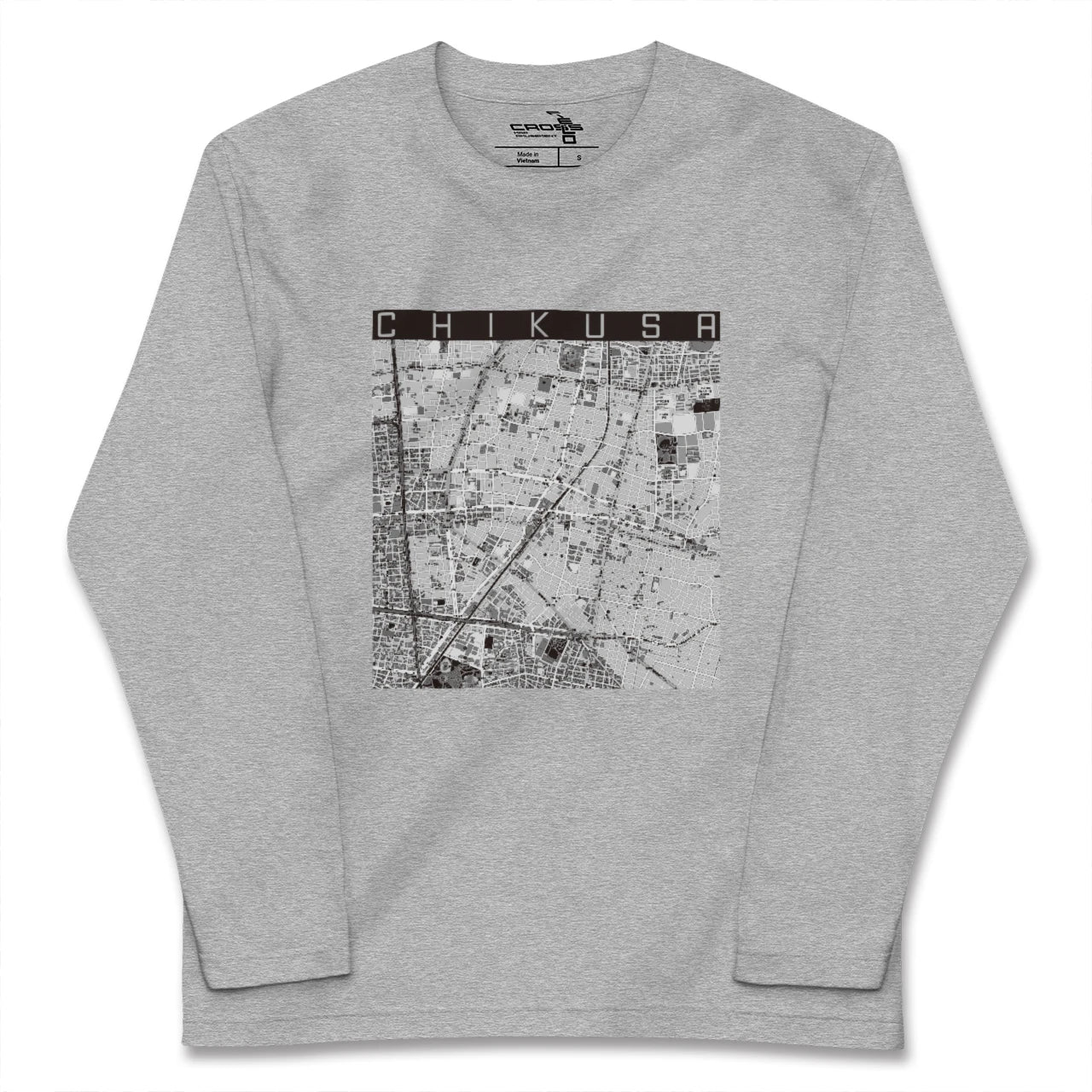 【千種(愛知県)】地図柄ロングスリーブTシャツ
