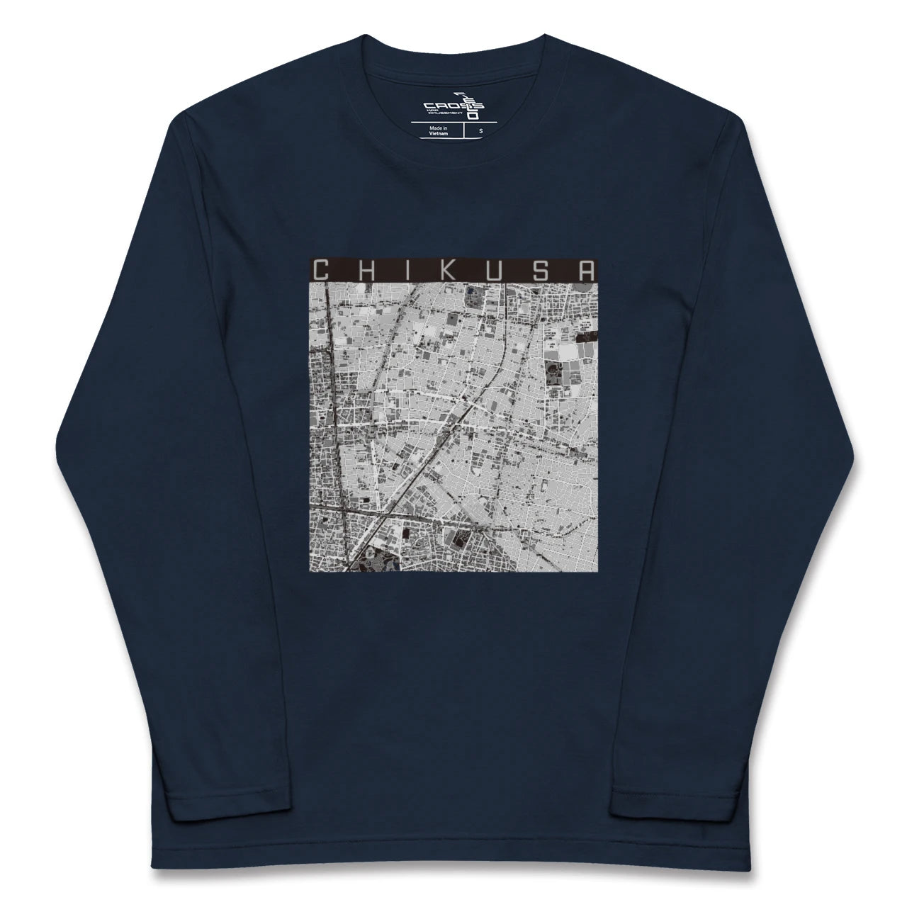 【千種(愛知県)】地図柄ロングスリーブTシャツ
