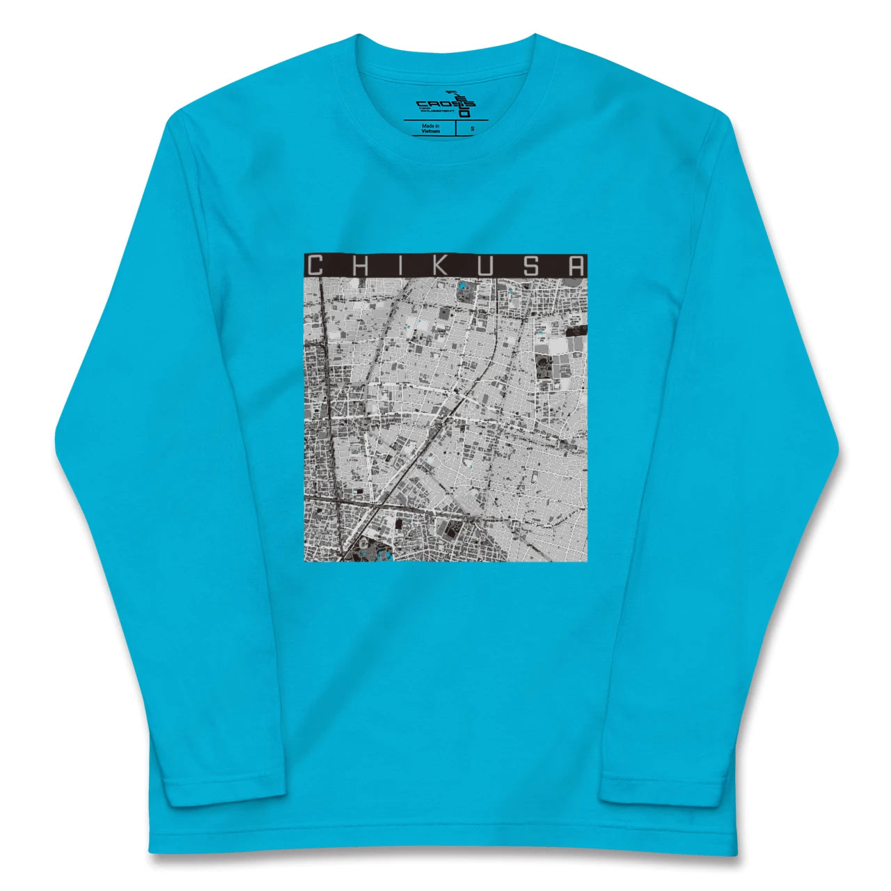 【千種(愛知県)】地図柄ロングスリーブTシャツ