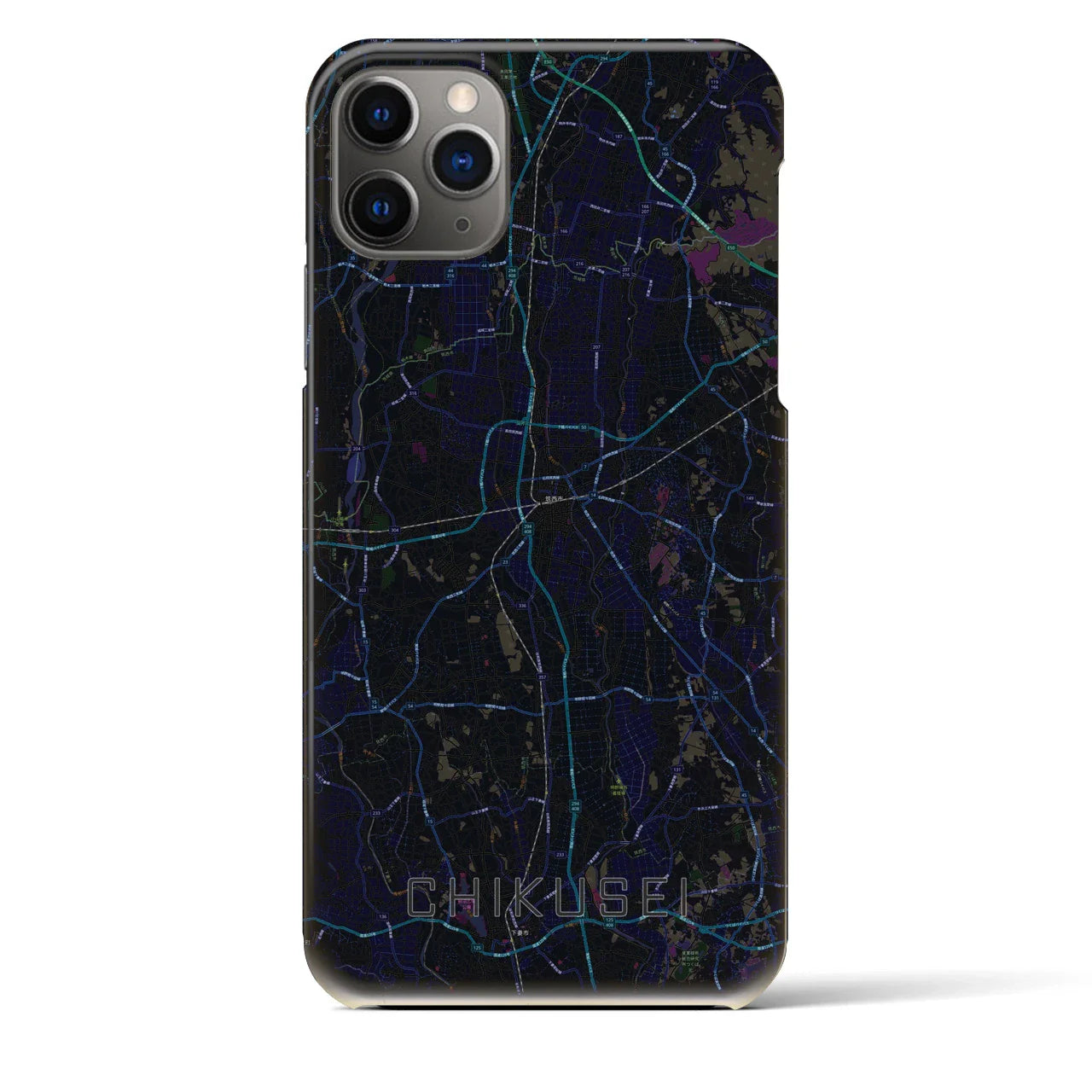 【筑西(茨城県)】地図柄iPhoneケース(バックカバータイプ)
