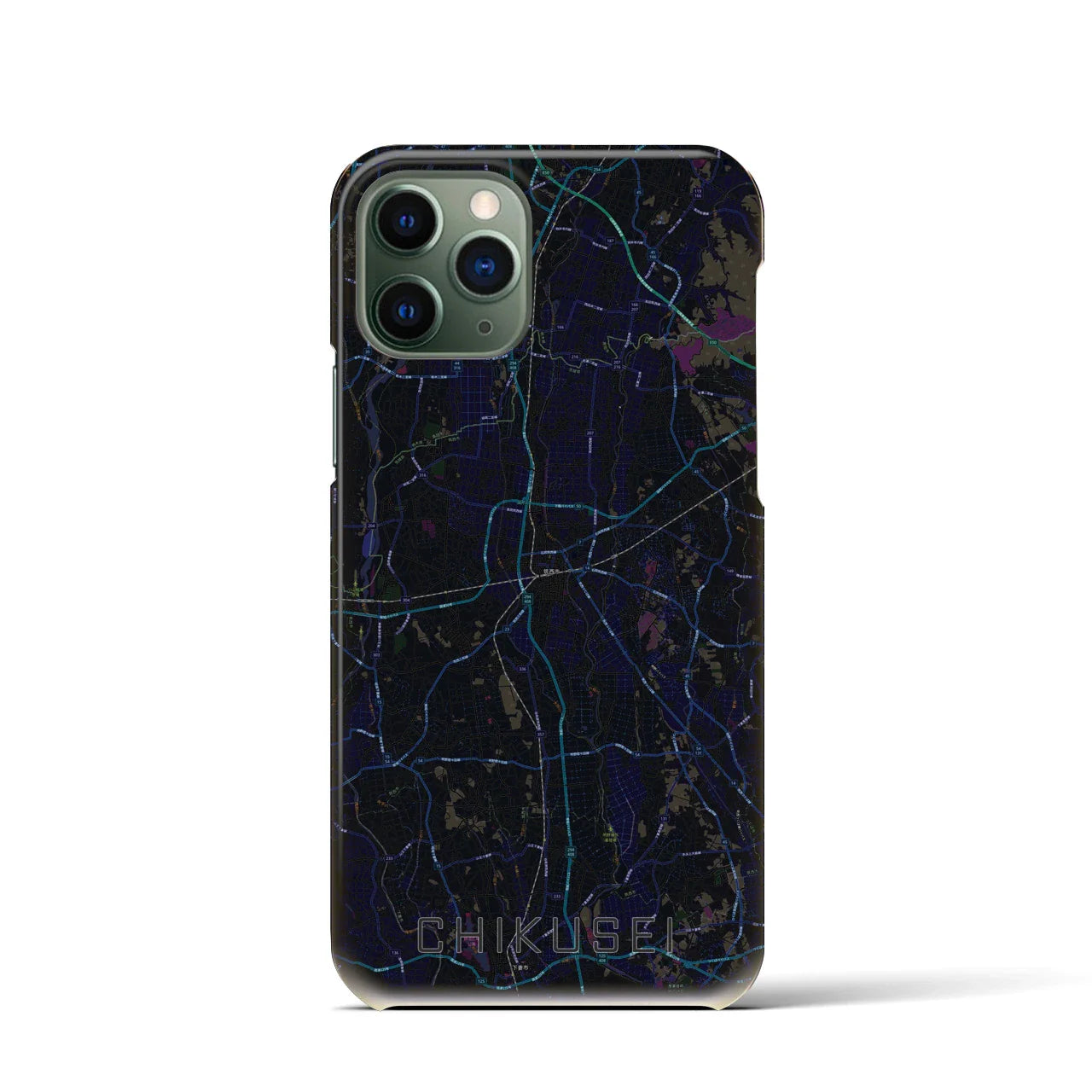 【筑西(茨城県)】地図柄iPhoneケース(バックカバータイプ)