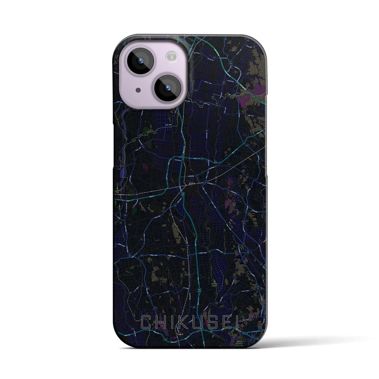 【筑西(茨城県)】地図柄iPhoneケース(バックカバータイプ)