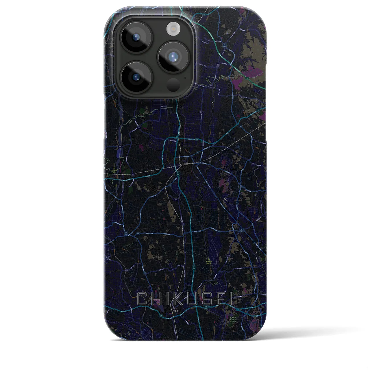 【筑西(茨城県)】地図柄iPhoneケース(バックカバータイプ)