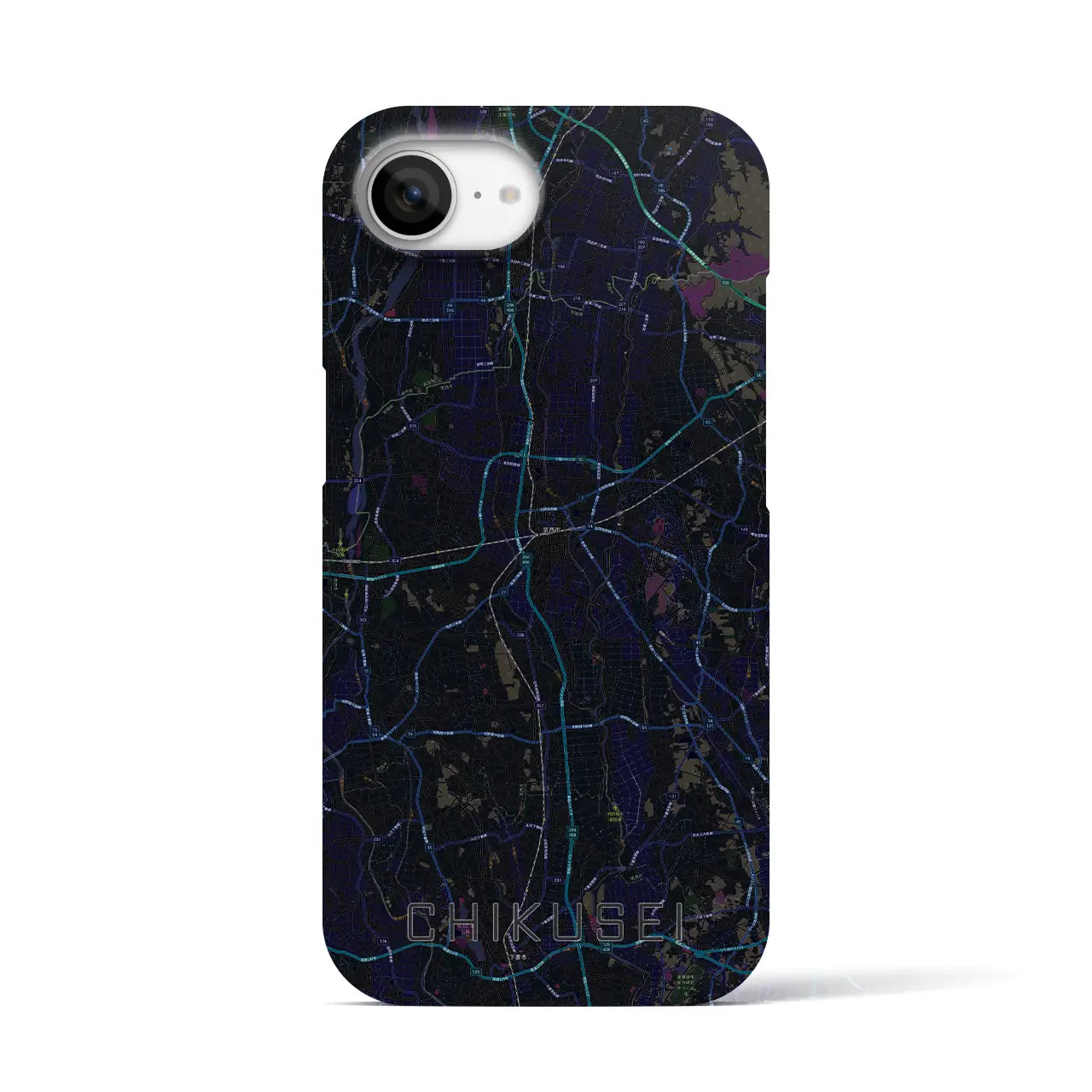 【筑西(茨城県)】地図柄iPhoneケース(バックカバータイプ)