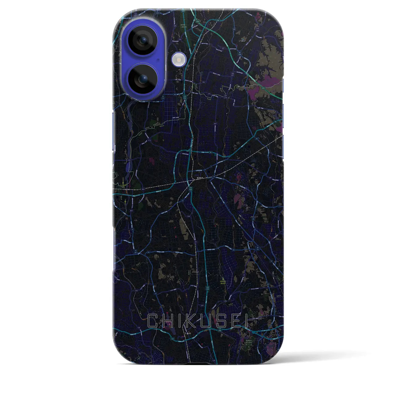 【筑西(茨城県)】地図柄iPhoneケース(バックカバータイプ)
