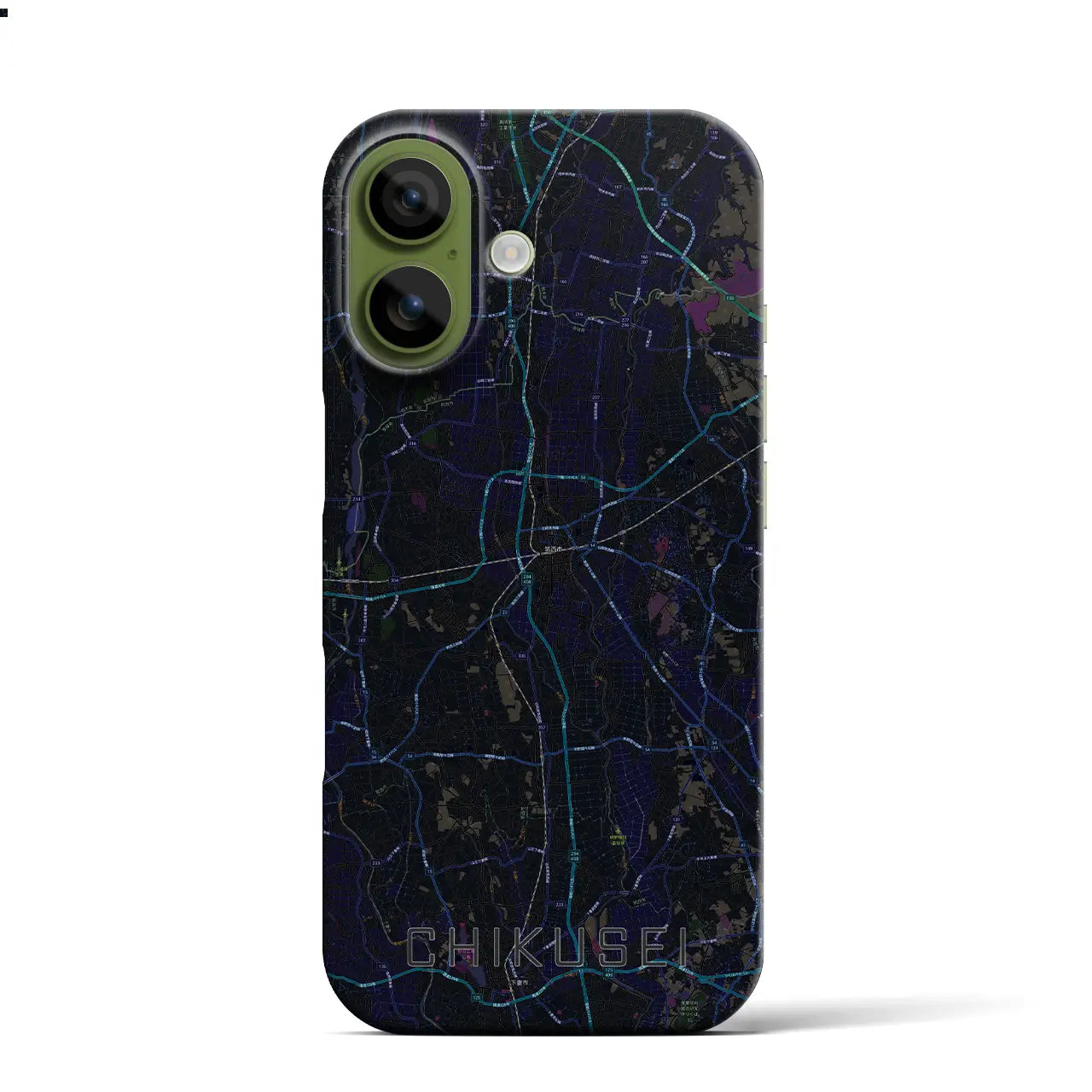 【筑西(茨城県)】地図柄iPhoneケース(バックカバータイプ)