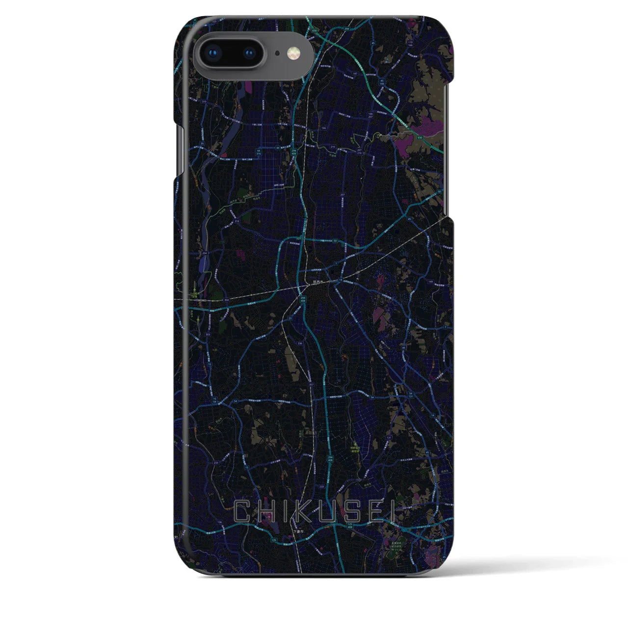 【筑西(茨城県)】地図柄iPhoneケース(バックカバータイプ)
