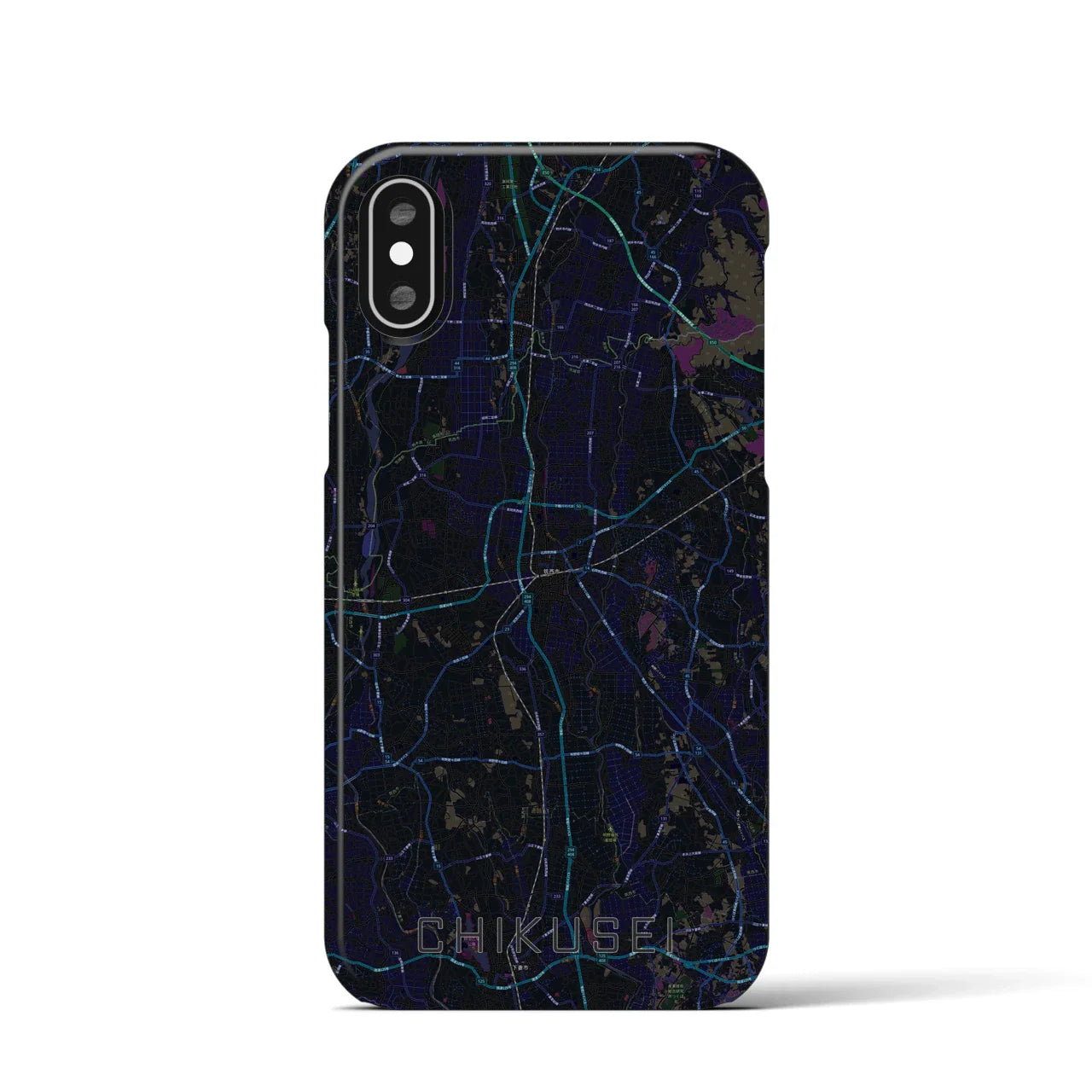 【筑西(茨城県)】地図柄iPhoneケース(バックカバータイプ)