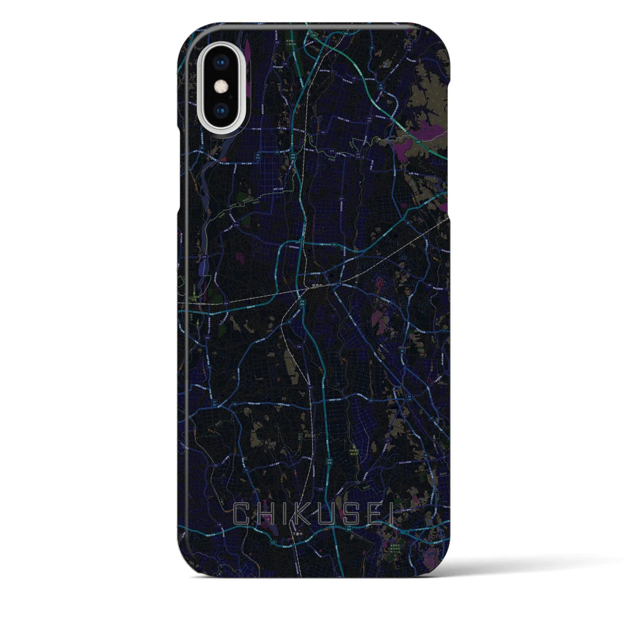 【筑西(茨城県)】地図柄iPhoneケース(バックカバータイプ)