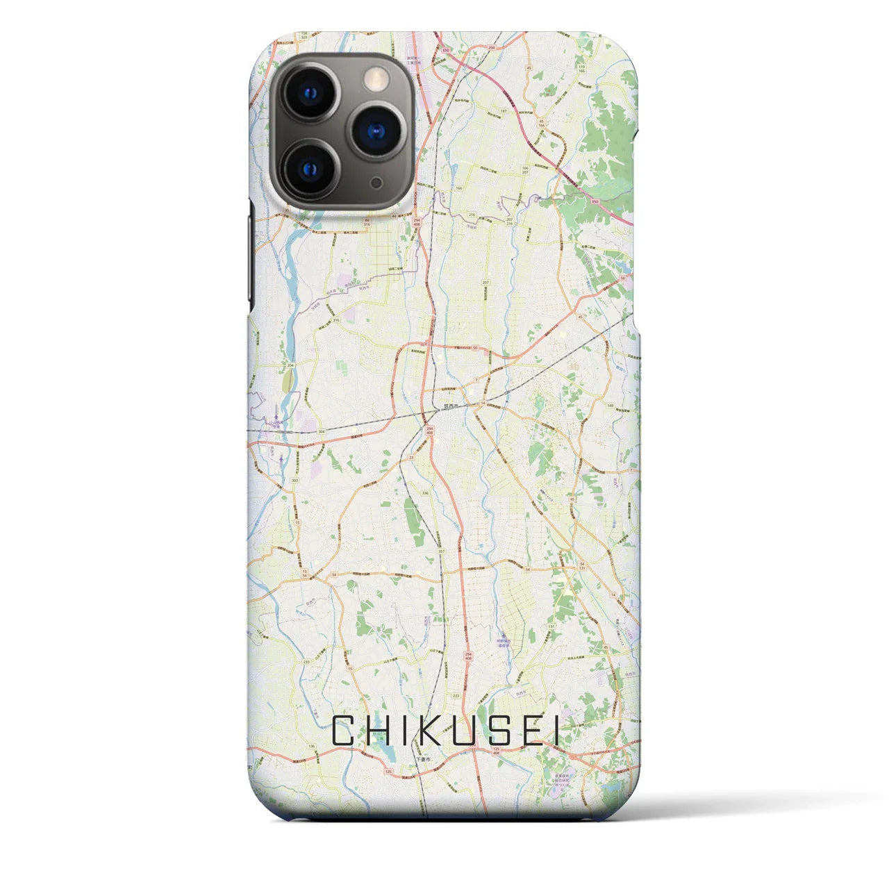 【筑西(茨城県)】地図柄iPhoneケース(バックカバータイプ)
