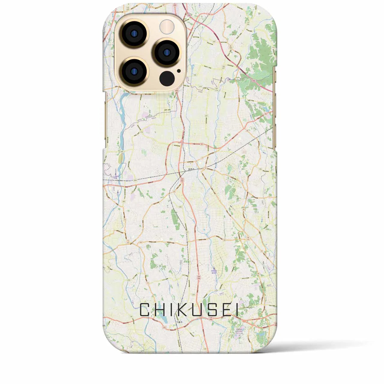 【筑西(茨城県)】地図柄iPhoneケース(バックカバータイプ)