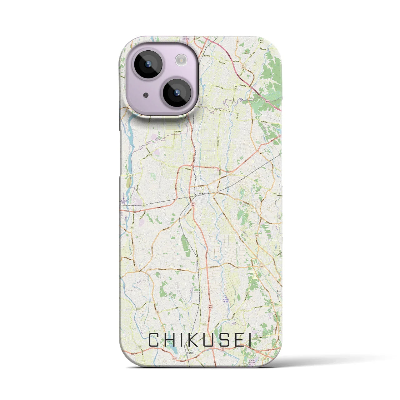 【筑西(茨城県)】地図柄iPhoneケース(バックカバータイプ)