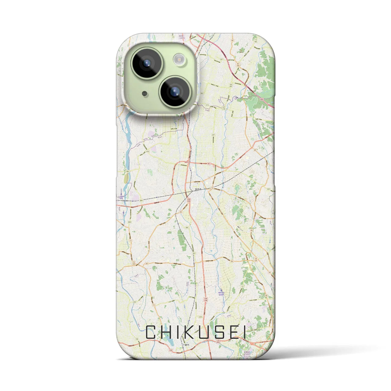 【筑西(茨城県)】地図柄iPhoneケース(バックカバータイプ)