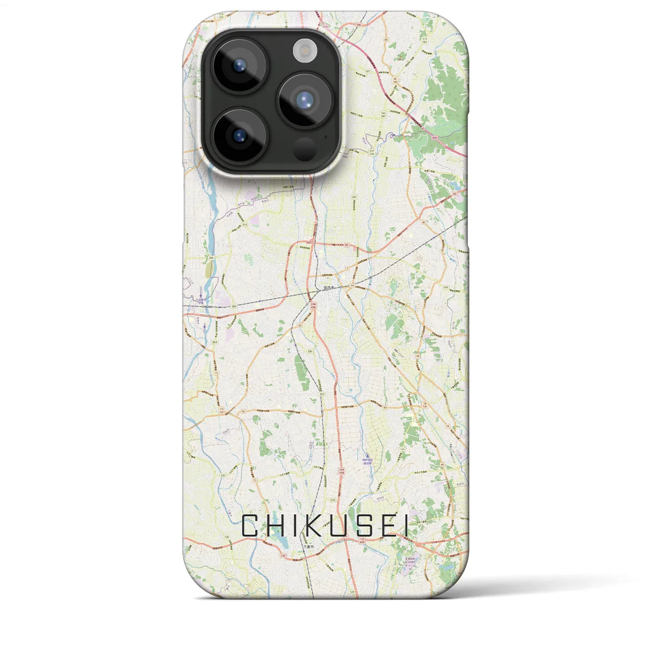 【筑西(茨城県)】地図柄iPhoneケース(バックカバータイプ)