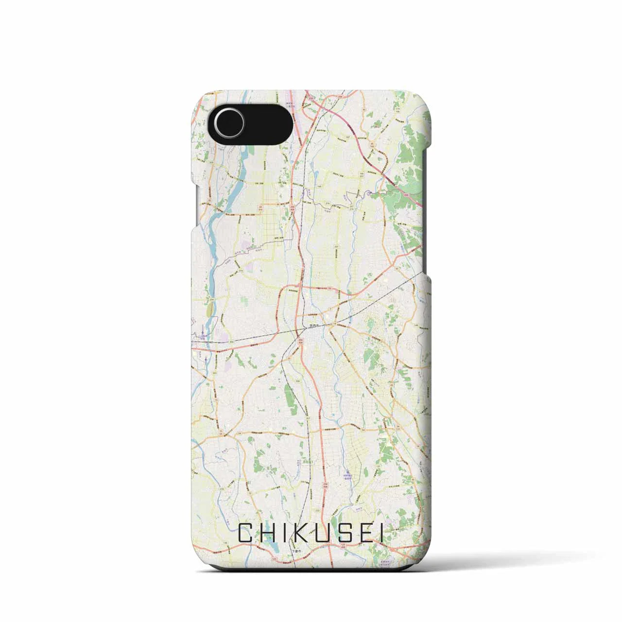 【筑西(茨城県)】地図柄iPhoneケース(バックカバータイプ)