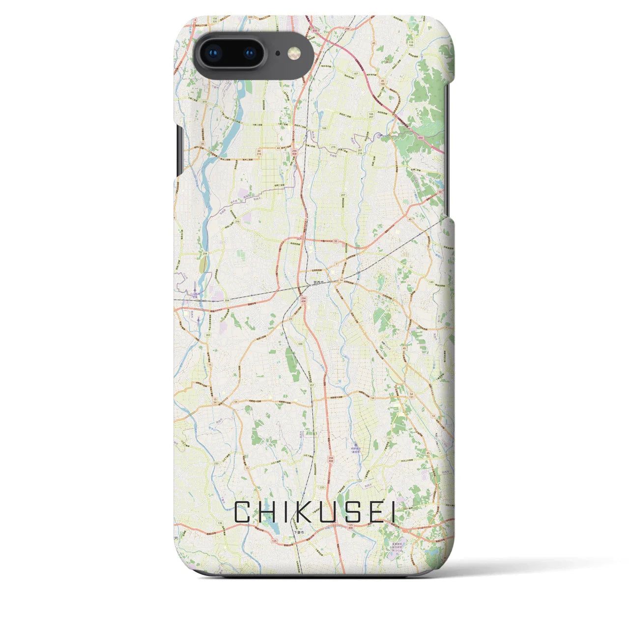 【筑西(茨城県)】地図柄iPhoneケース(バックカバータイプ)