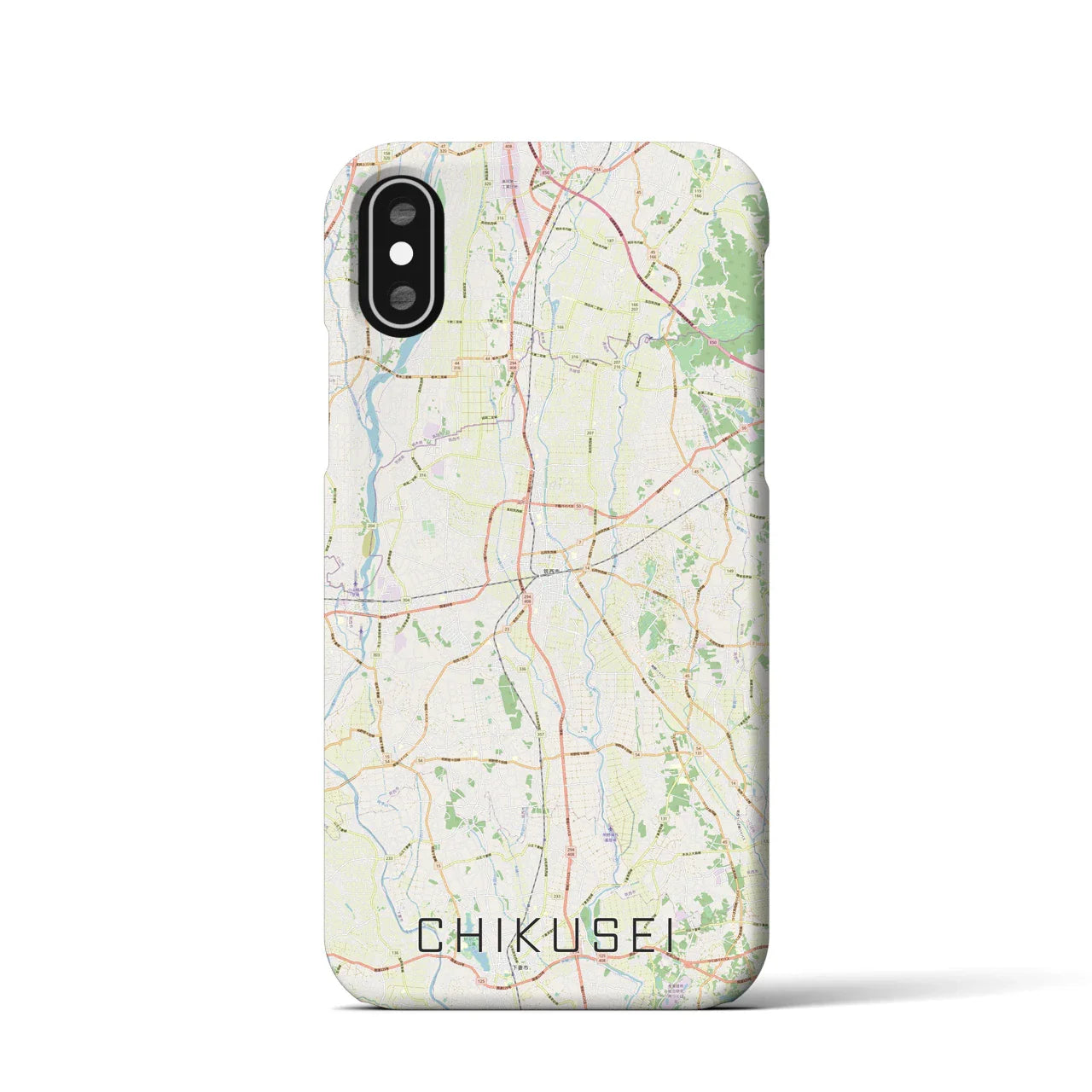 【筑西(茨城県)】地図柄iPhoneケース(バックカバータイプ)