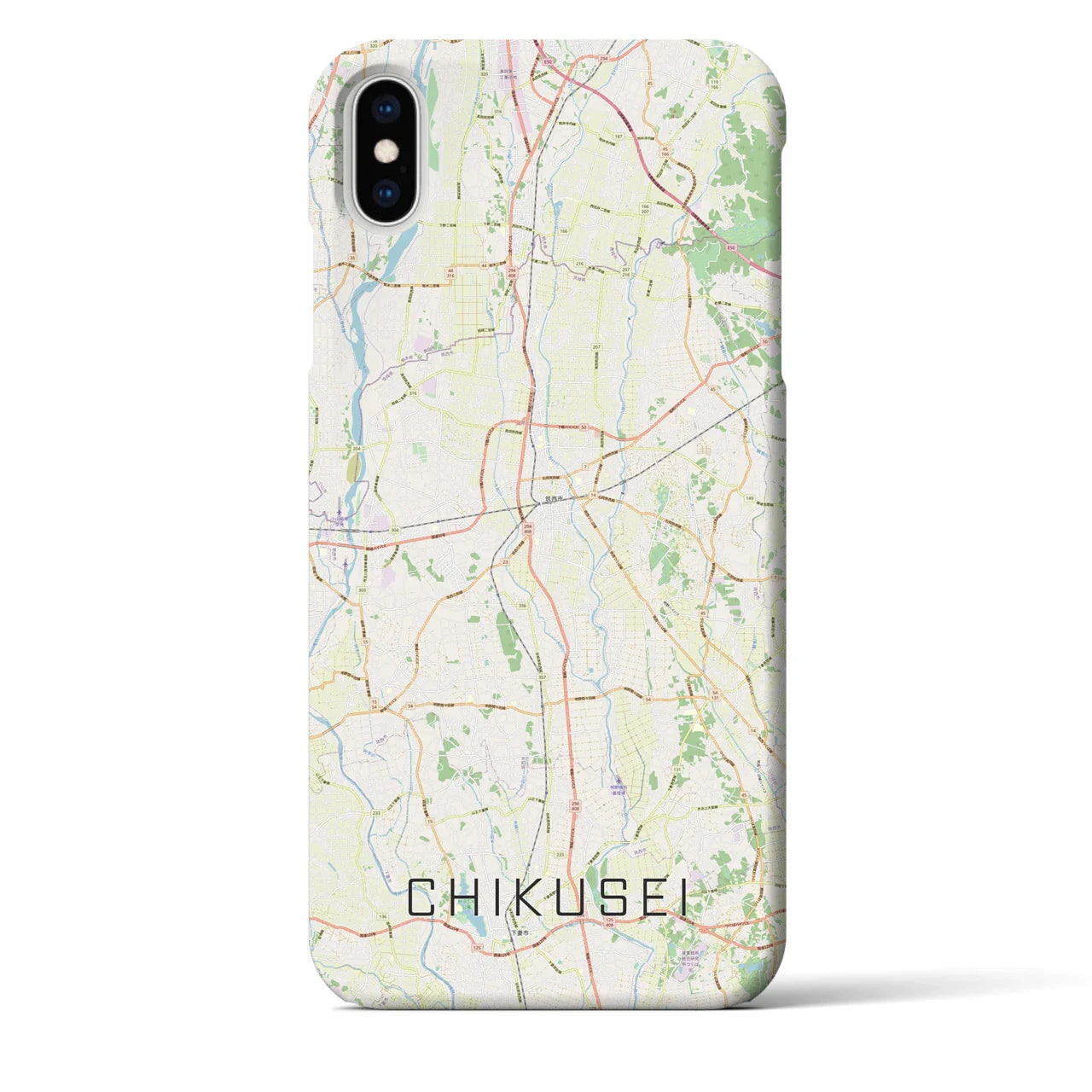 【筑西(茨城県)】地図柄iPhoneケース(バックカバータイプ)