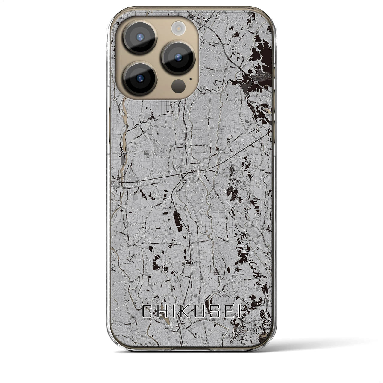 【筑西(茨城県)】地図柄iPhoneケース(クリアタイプ)