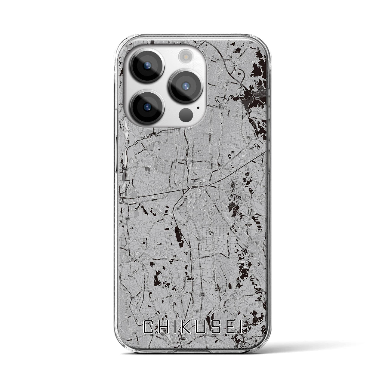 【筑西(茨城県)】地図柄iPhoneケース(クリアタイプ)