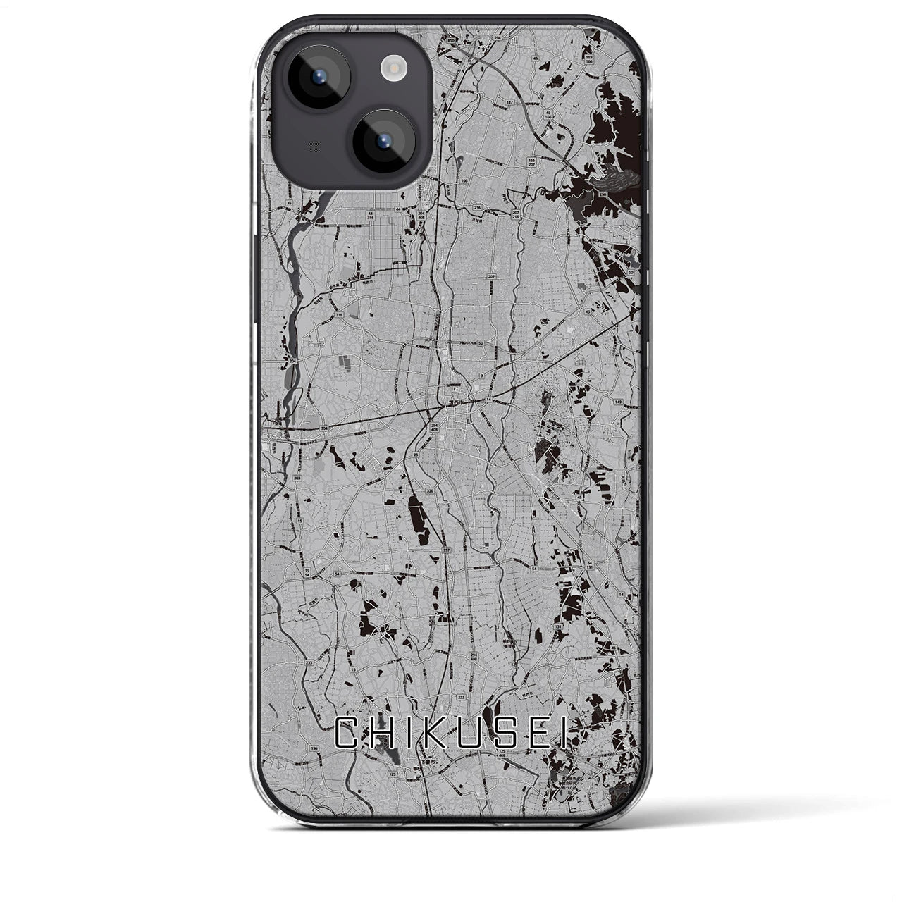 【筑西(茨城県)】地図柄iPhoneケース(クリアタイプ)