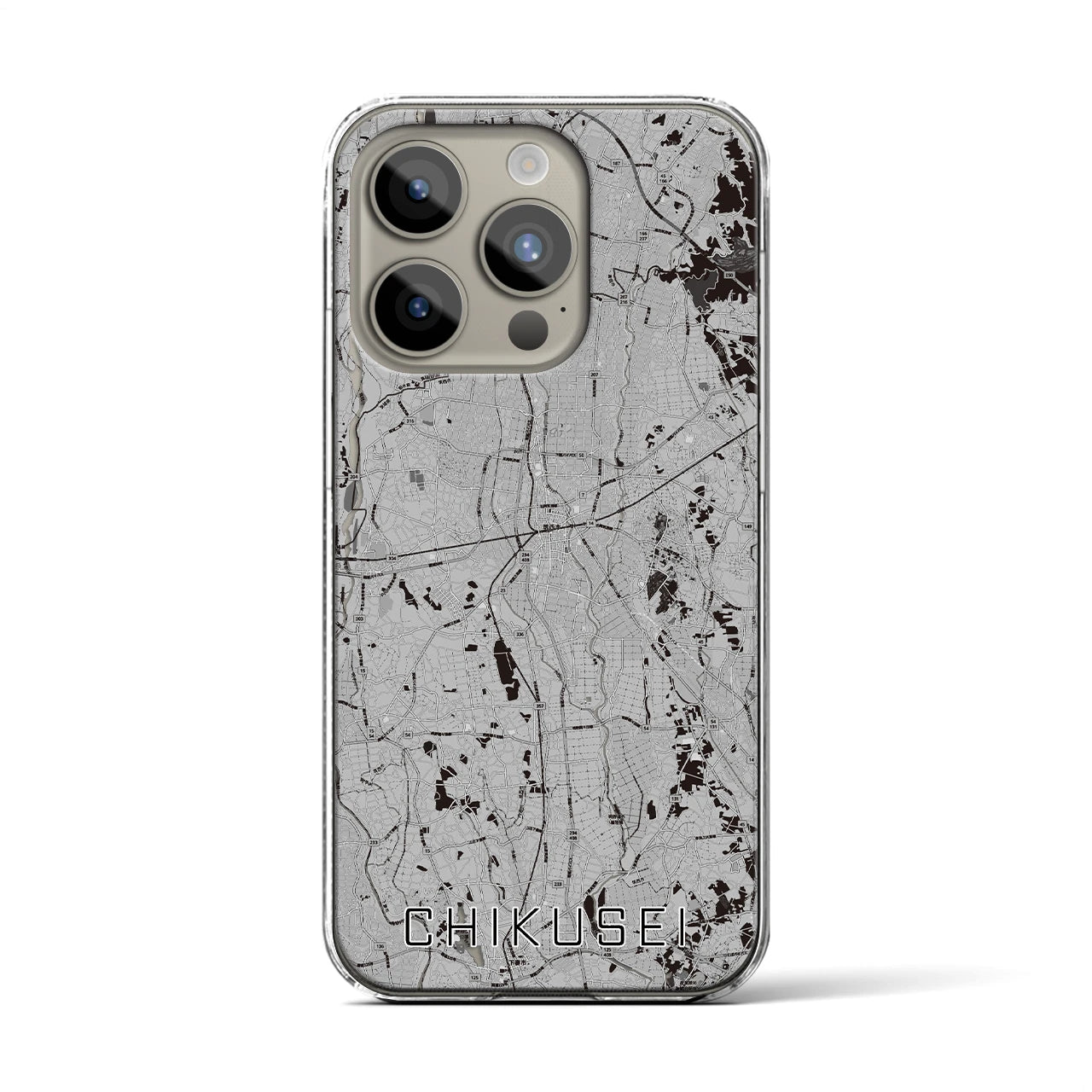 【筑西(茨城県)】地図柄iPhoneケース(クリアタイプ)