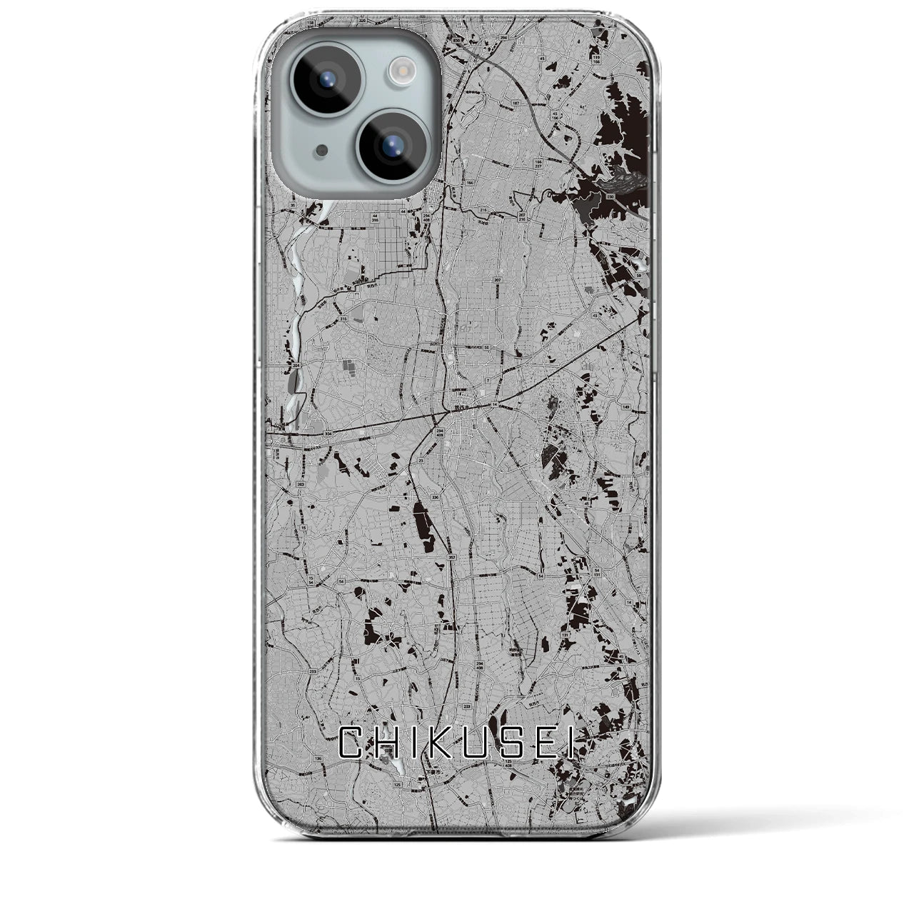 【筑西(茨城県)】地図柄iPhoneケース(クリアタイプ)