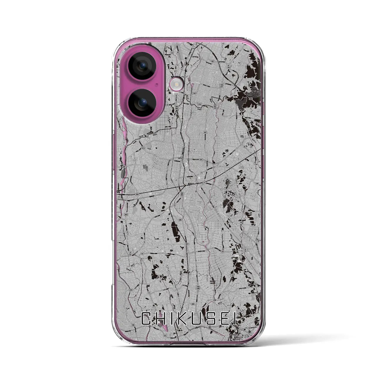 【筑西(茨城県)】地図柄iPhoneケース(クリアタイプ)