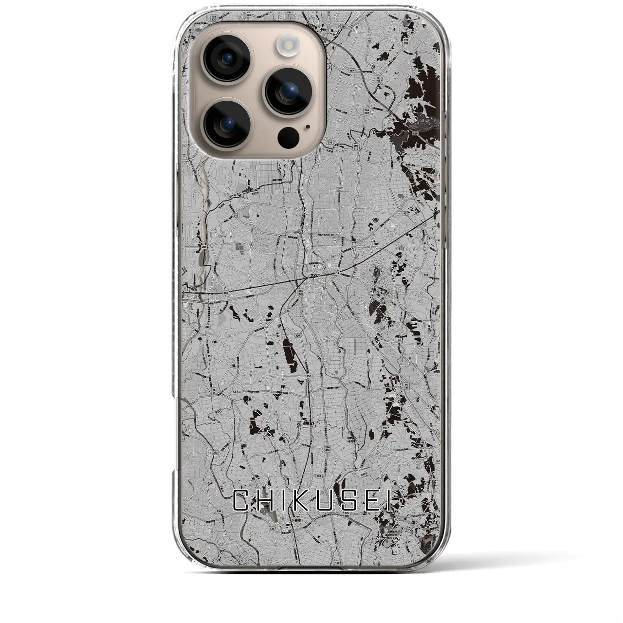 【筑西(茨城県)】地図柄iPhoneケース(クリアタイプ)