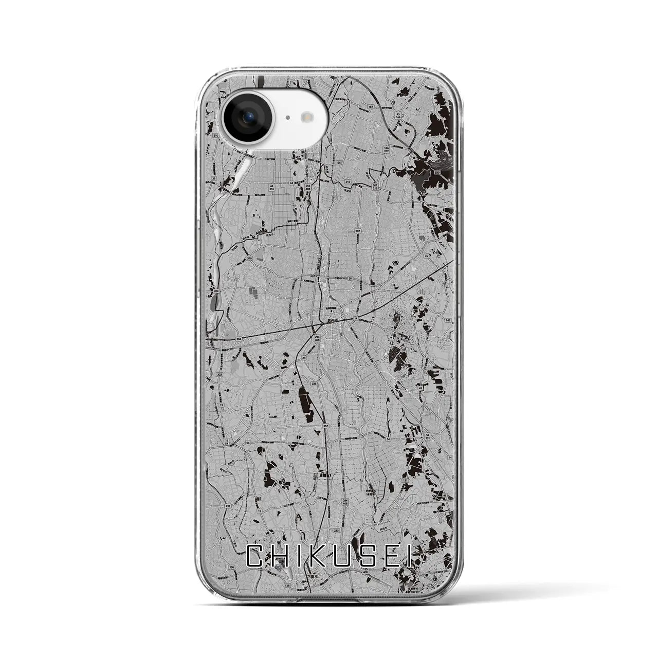 【筑西(茨城県)】地図柄iPhoneケース(クリアタイプ)