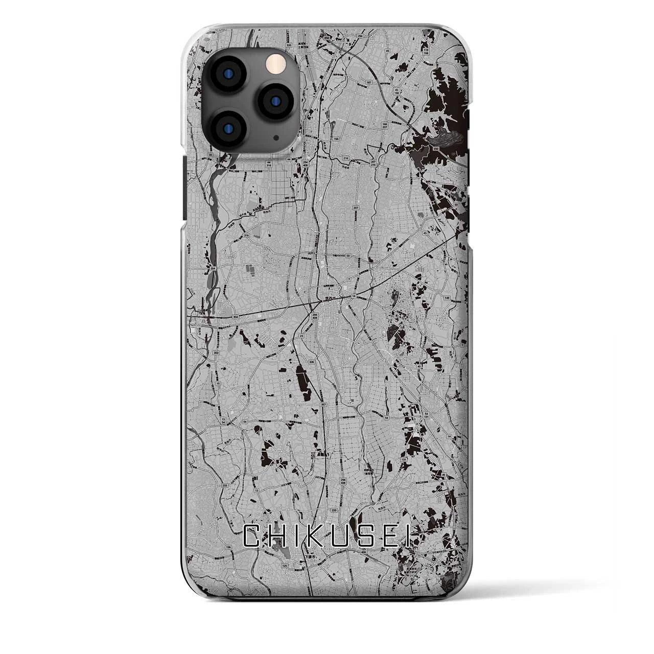 【筑西(茨城県)】地図柄iPhoneケース(クリアタイプ)