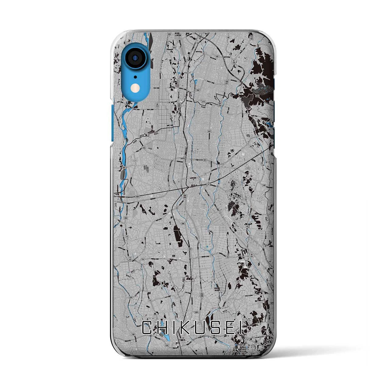 【筑西(茨城県)】地図柄iPhoneケース(クリアタイプ)