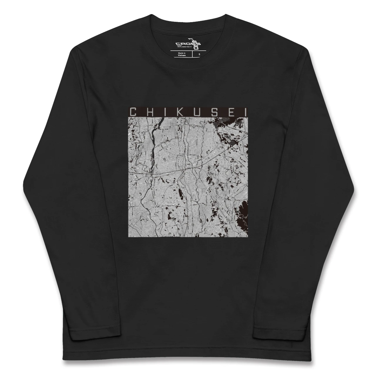 【筑西(茨城県)】地図柄ロングスリーブTシャツ