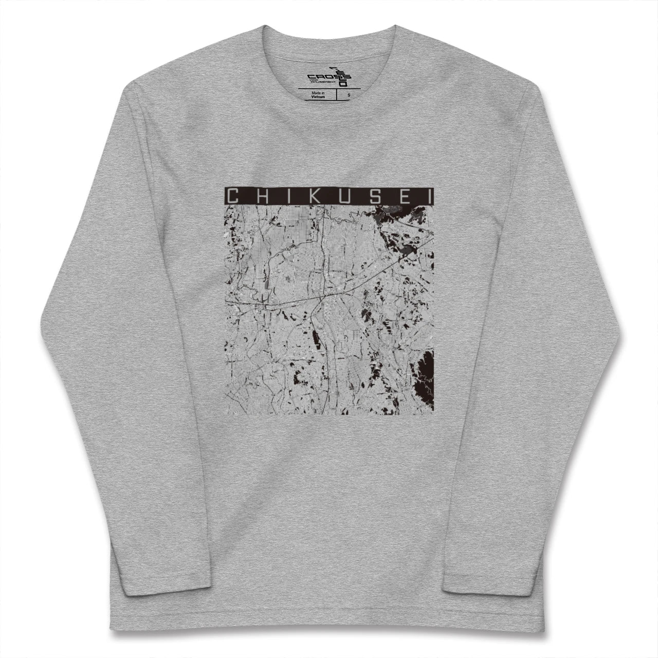 【筑西(茨城県)】地図柄ロングスリーブTシャツ