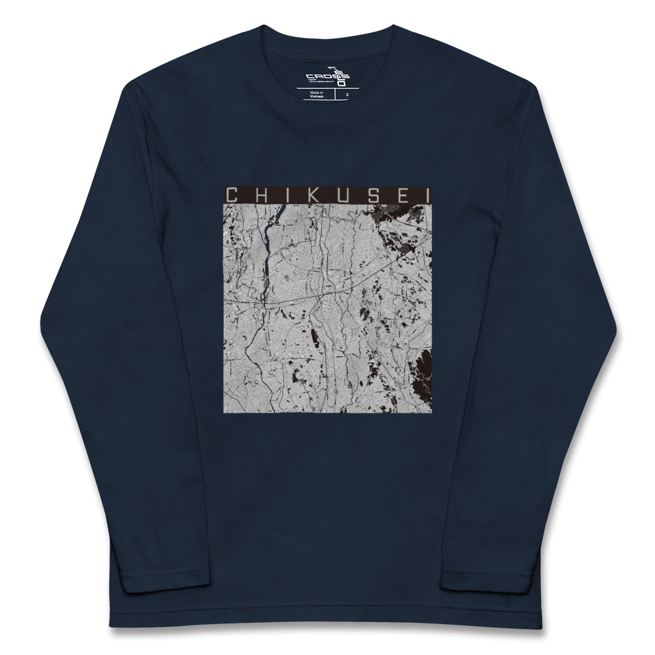 【筑西(茨城県)】地図柄ロングスリーブTシャツ