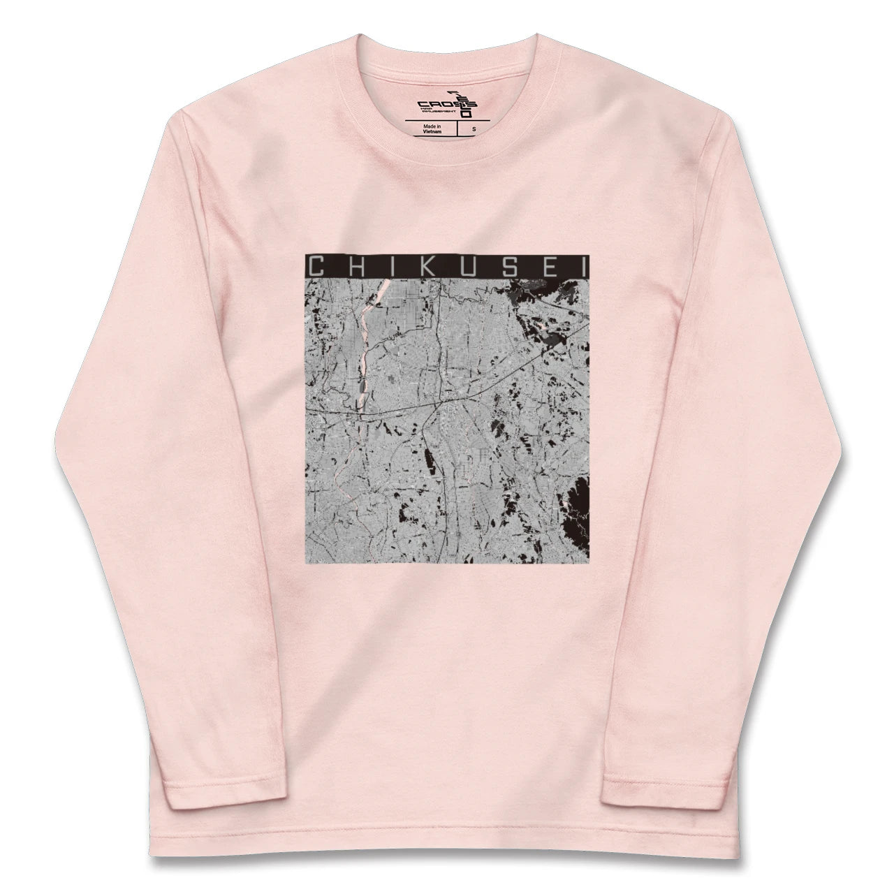 【筑西(茨城県)】地図柄ロングスリーブTシャツ