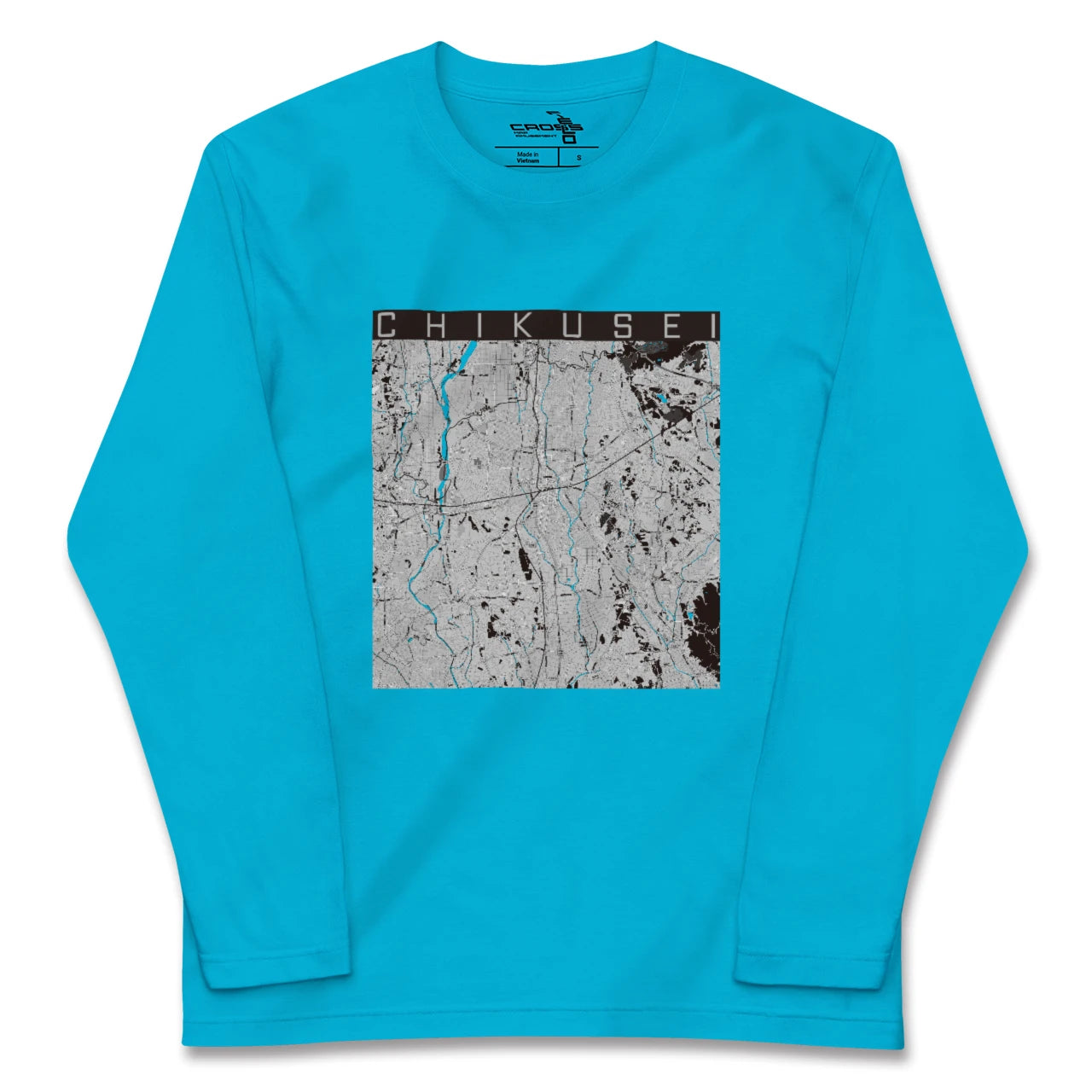 【筑西(茨城県)】地図柄ロングスリーブTシャツ