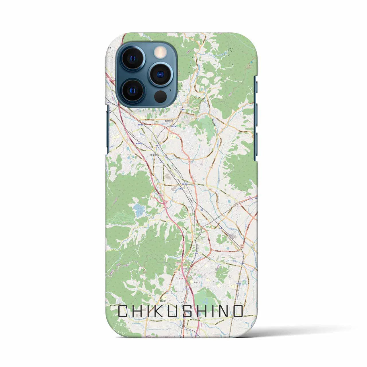 【筑紫野(福岡県)】地図柄iPhoneケース(バックカバータイプ)