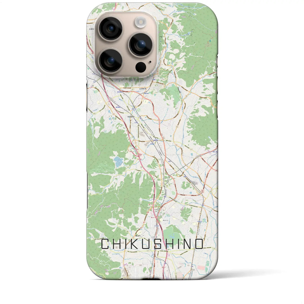 【筑紫野(福岡県)】地図柄iPhoneケース(バックカバータイプ)