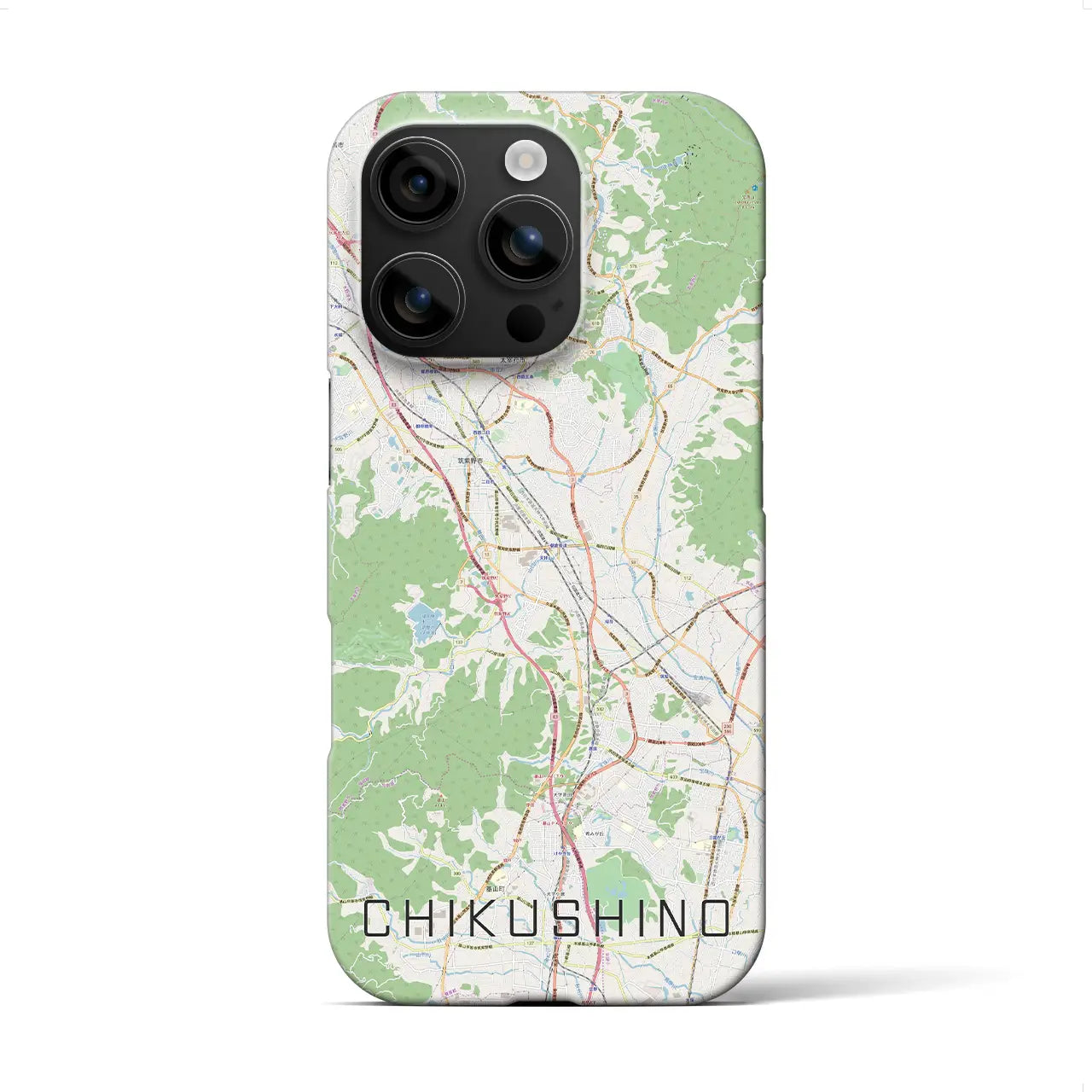 【筑紫野(福岡県)】地図柄iPhoneケース(バックカバータイプ)
