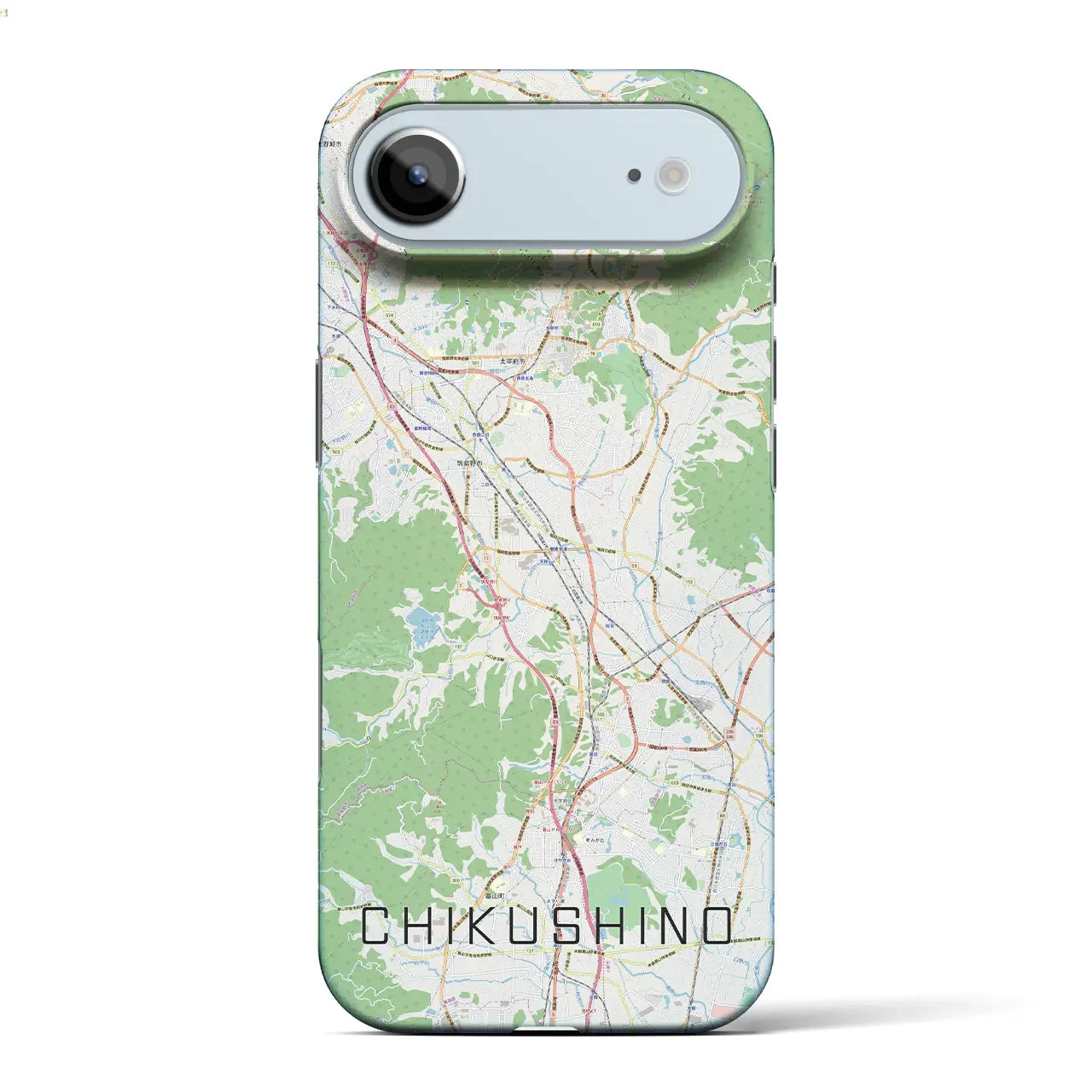 【筑紫野(福岡県)】地図柄iPhoneケース(バックカバータイプ)