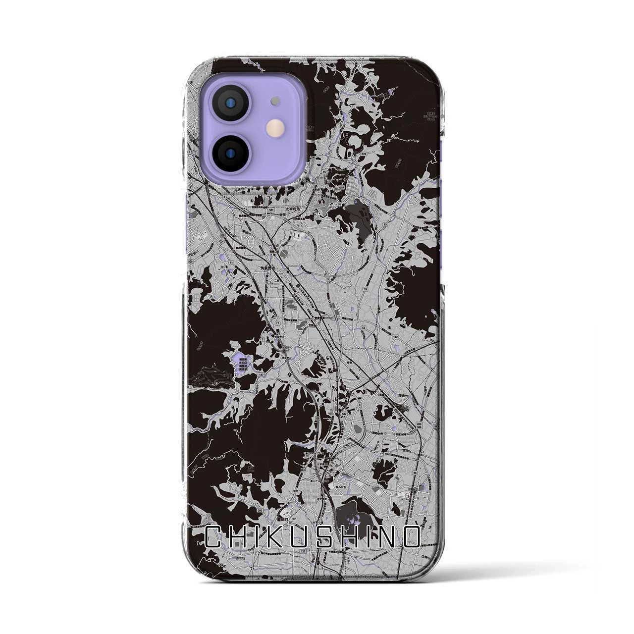 【筑紫野(福岡県)】地図柄iPhoneケース(クリアタイプ)