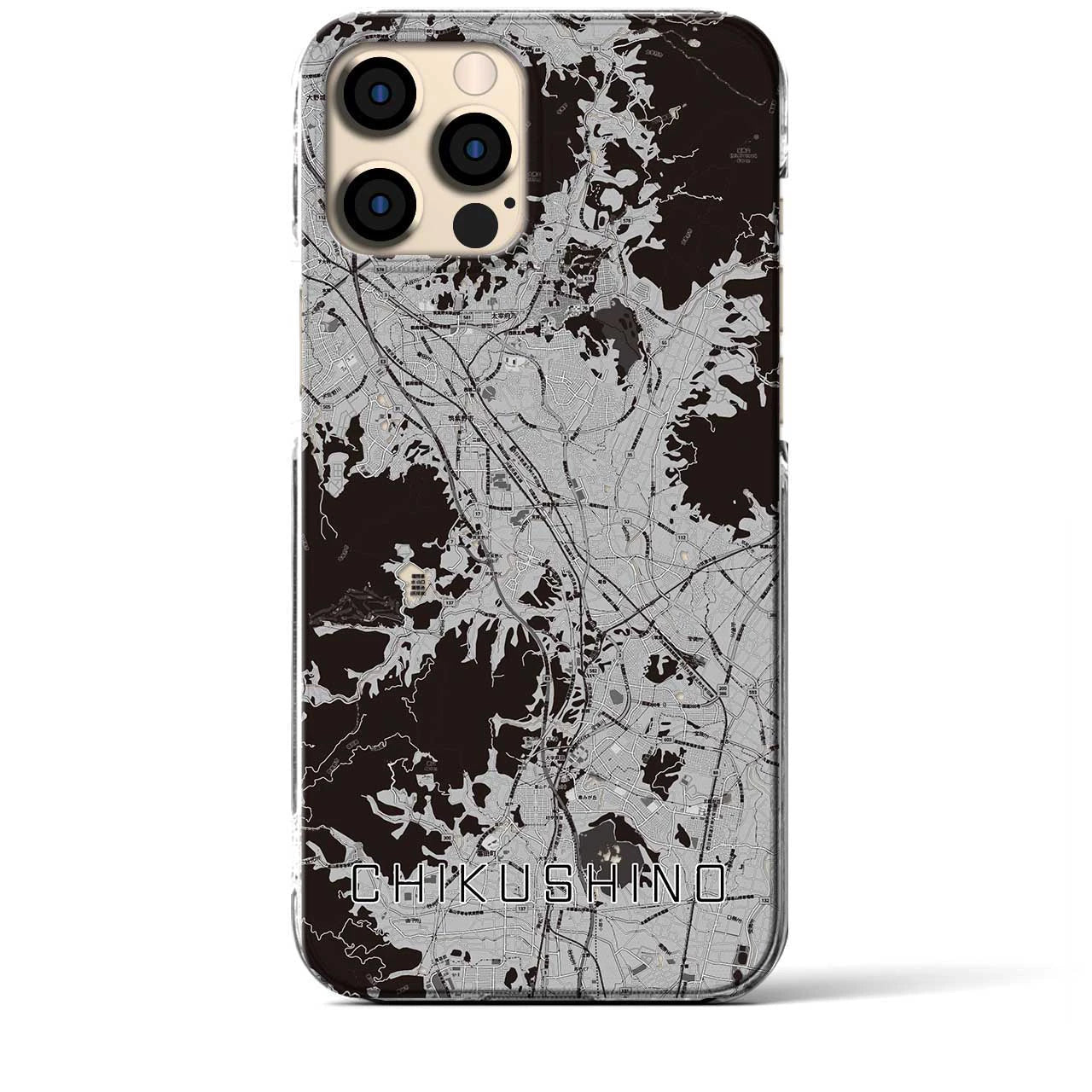 【筑紫野(福岡県)】地図柄iPhoneケース(クリアタイプ)
