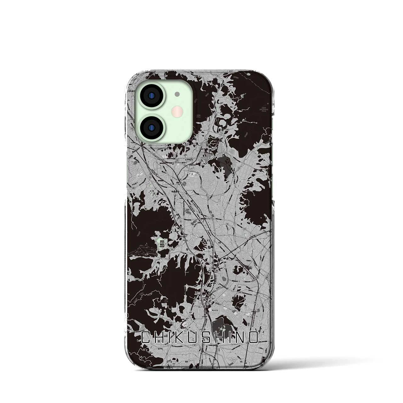 【筑紫野(福岡県)】地図柄iPhoneケース(クリアタイプ)