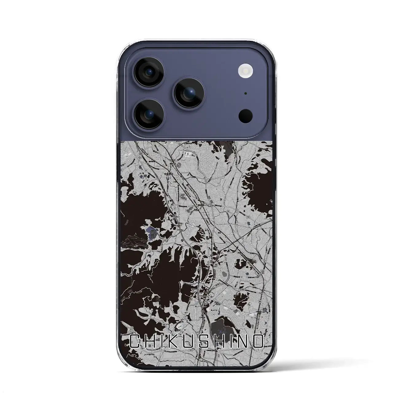 【筑紫野(福岡県)】地図柄iPhoneケース(クリアタイプ)