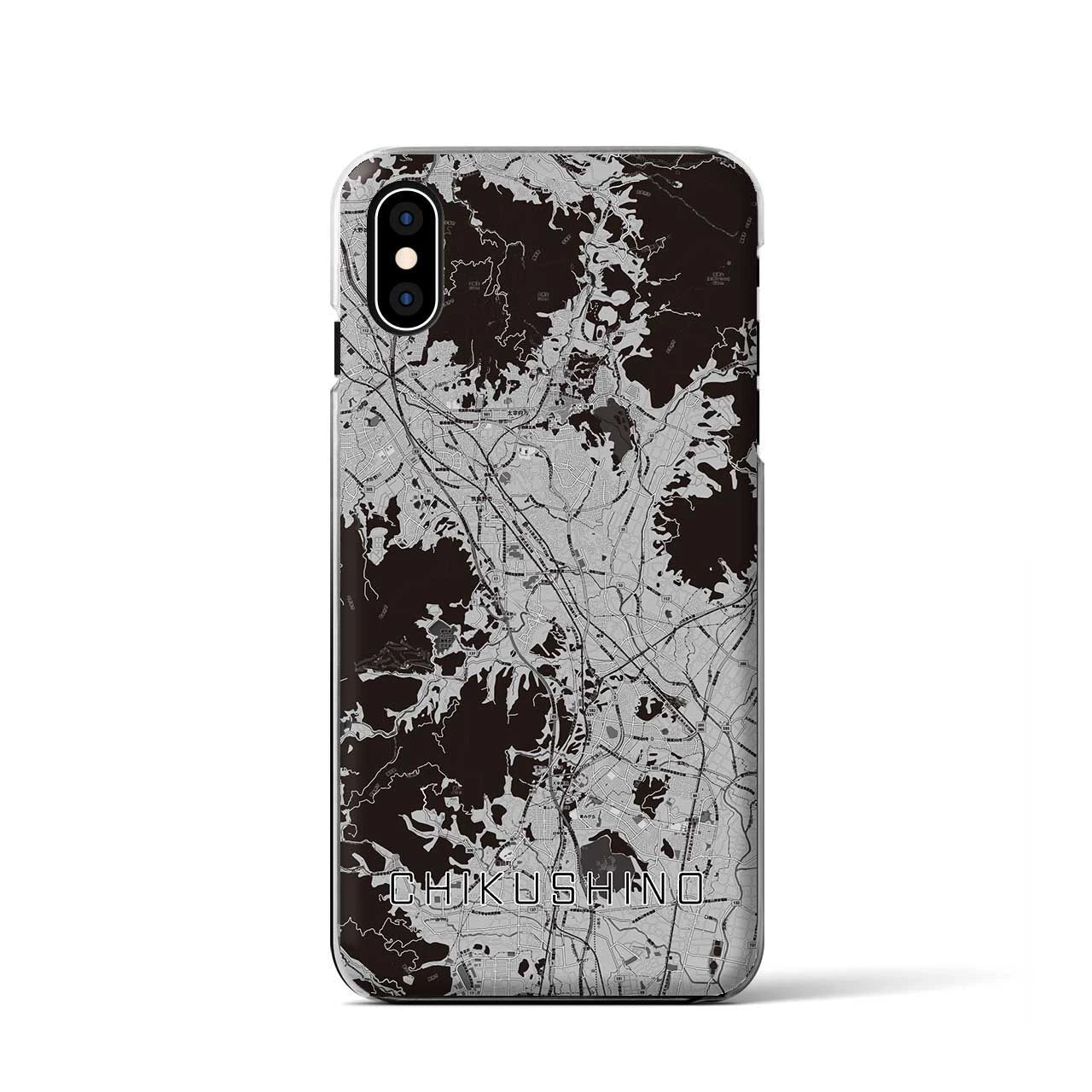 【筑紫野(福岡県)】地図柄iPhoneケース(クリアタイプ)