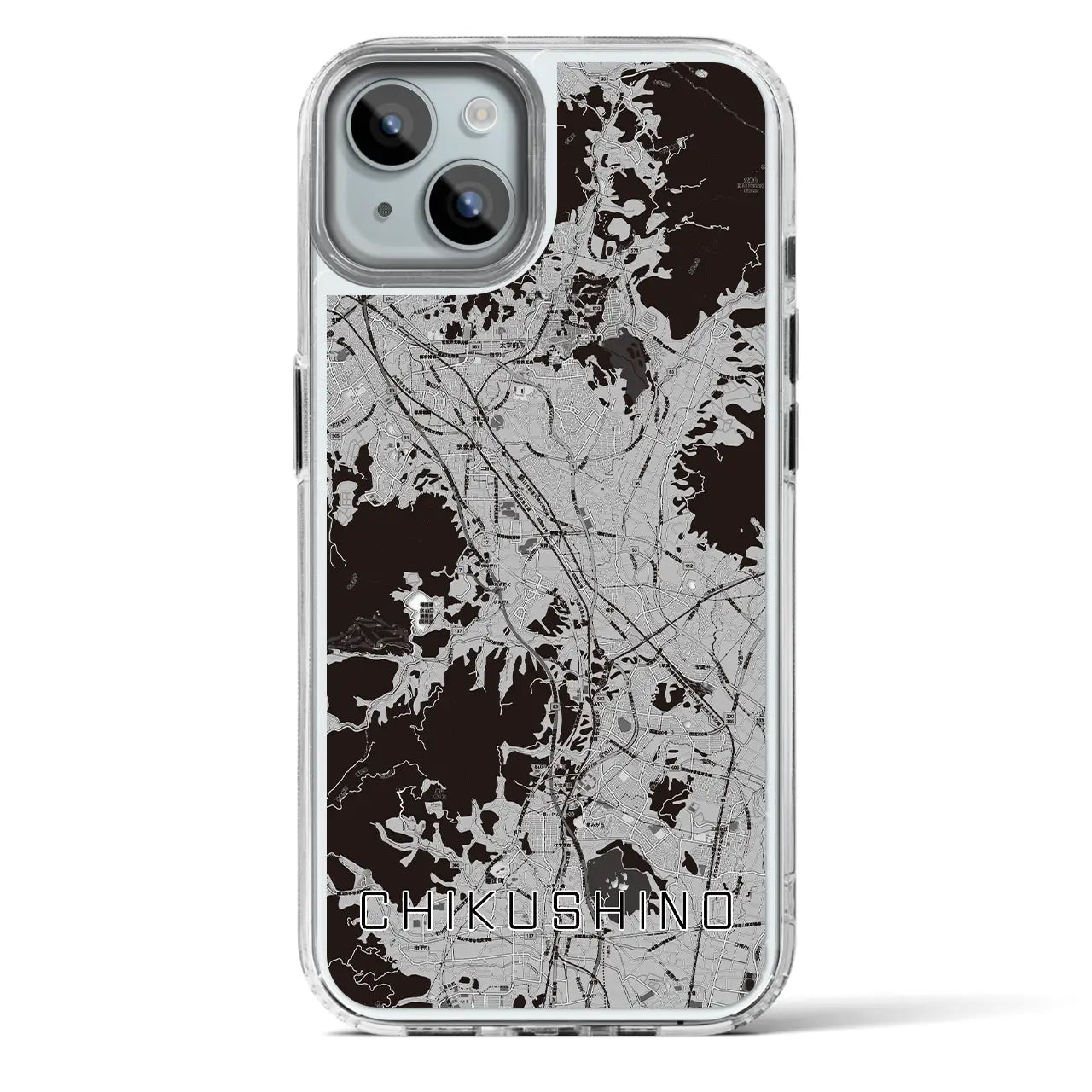 【筑紫野(福岡県)】地図柄iPhoneケース(MagSafeタイプ)