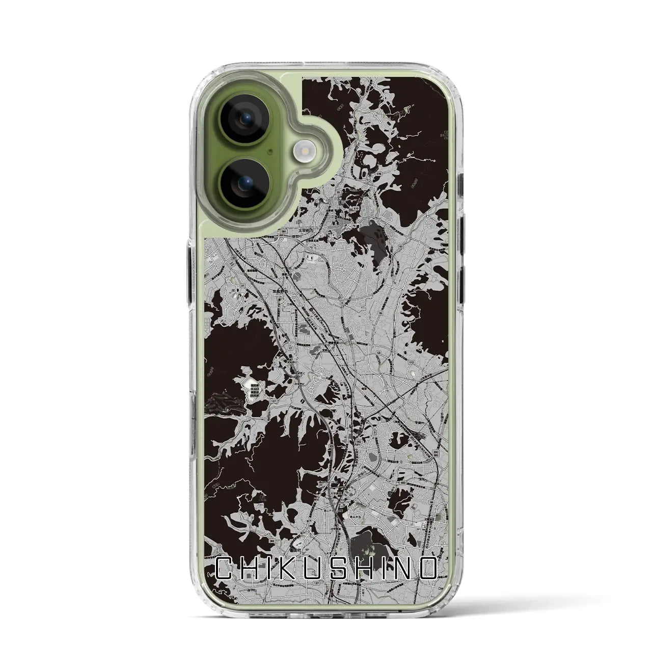 【筑紫野(福岡県)】地図柄iPhoneケース(MagSafeタイプ)