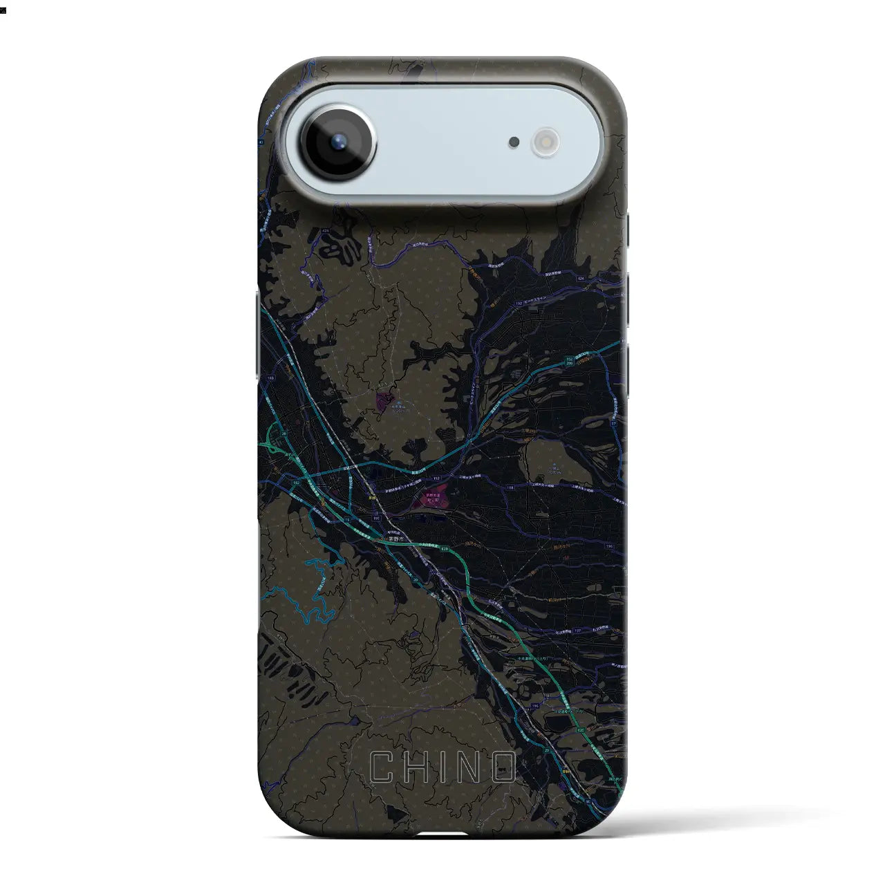 【茅野(長野県)】地図柄iPhoneケース(バックカバータイプ)