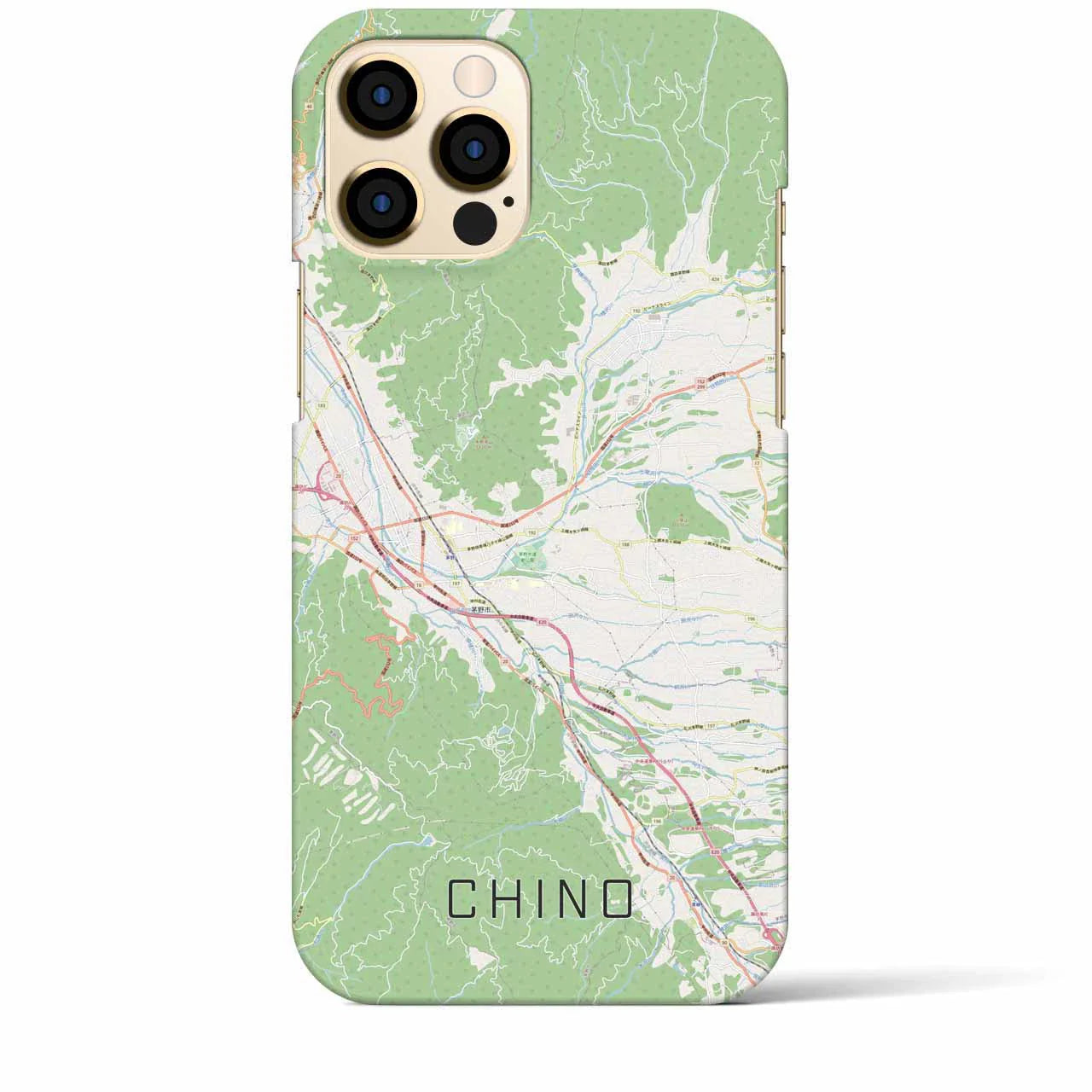 【茅野(長野県)】地図柄iPhoneケース(バックカバータイプ)
